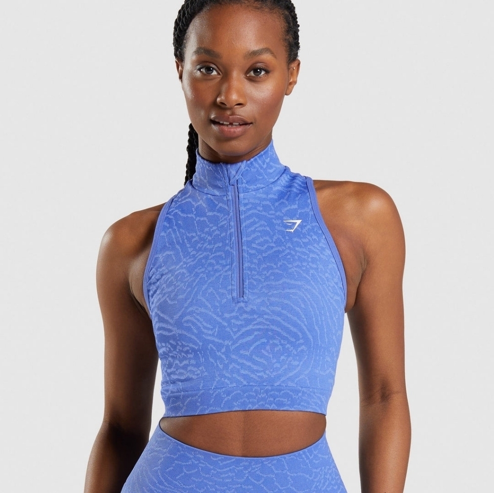 ADAPT ANIMAL SEAMLESS CROP 1/2 ZIP